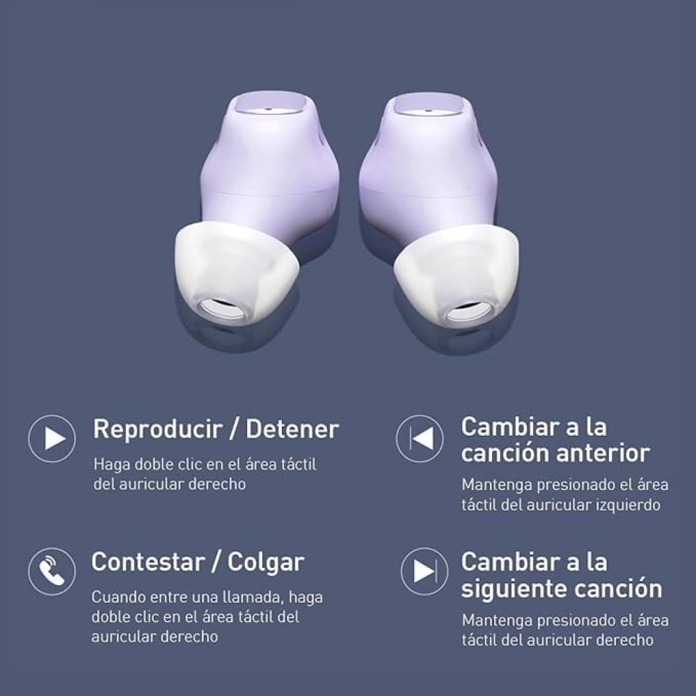 سماعات اذن لاسلكية Mini WM01 بيسوس لون بنفسجي