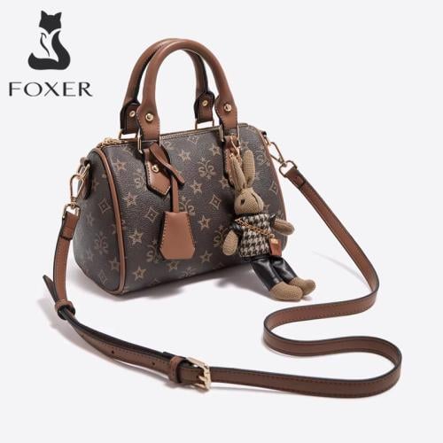 حقيبة كتف نسائية عصرية كبيرة من FOXER طراز 2026