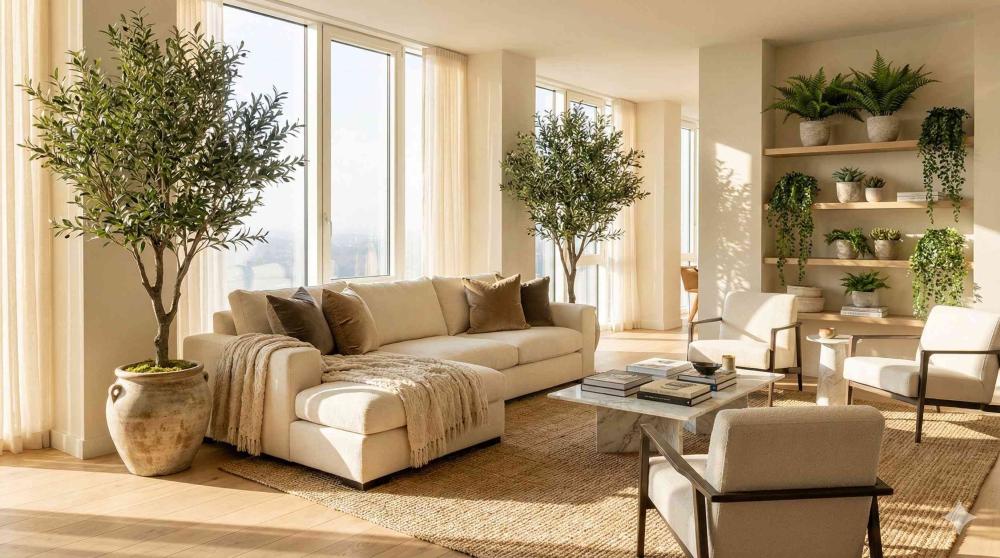 الفرق بين الأشجار الصناعية (Faux Plants) عالية الجودة و قليلة الجودة