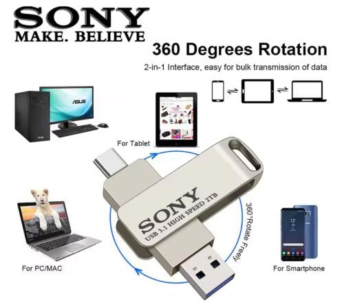 سوني PenDrive 2 تيرا بايت عالية السرعة USB نوع C م...