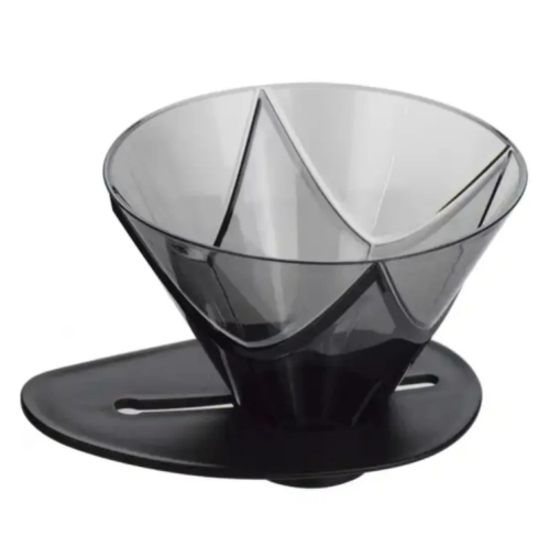 قمع V60 مقاس 02 شبيه موقين مع حامل اسود | V60 Drip...