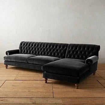 كنب قماش حرف ( L ) من اخشاب