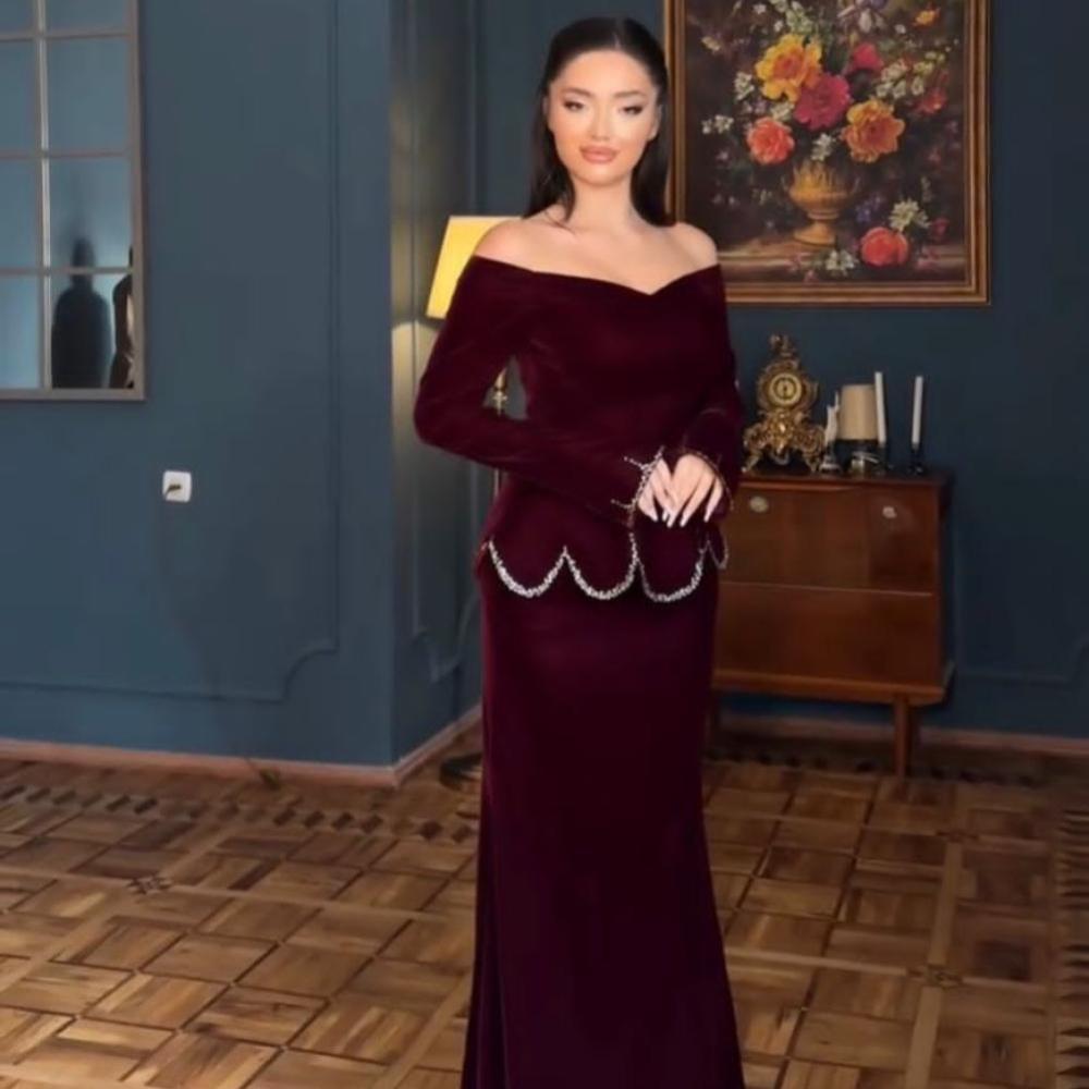 فستان براغندي مخمل