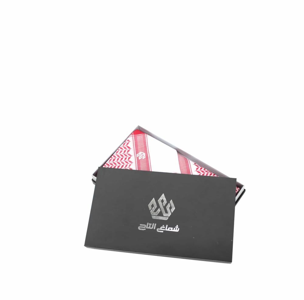 شماغ احمر دم غزال التاج بلاتيني
