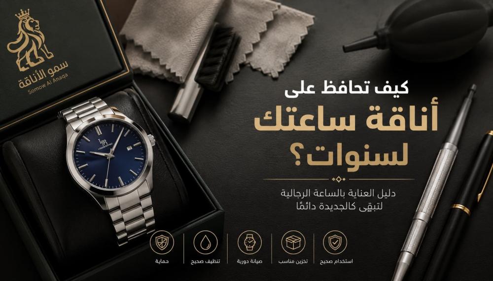 كيف تحافظ على أناقة ساعتك لسنوات؟ دليل العناية بالساعة الرجالية