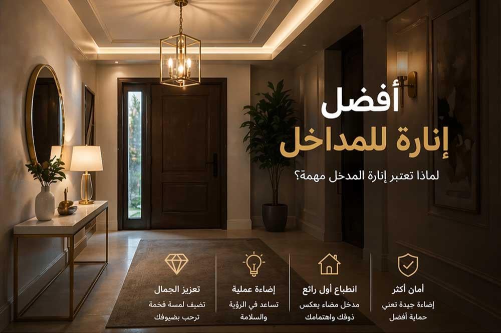 أفضل إنارة للمداخل: أفكار أنيقة وعملية لمدخل المنزل