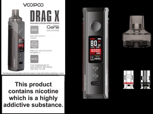 جهاز شيشة دراق اكس  80 واط VOOPOO DRAG X