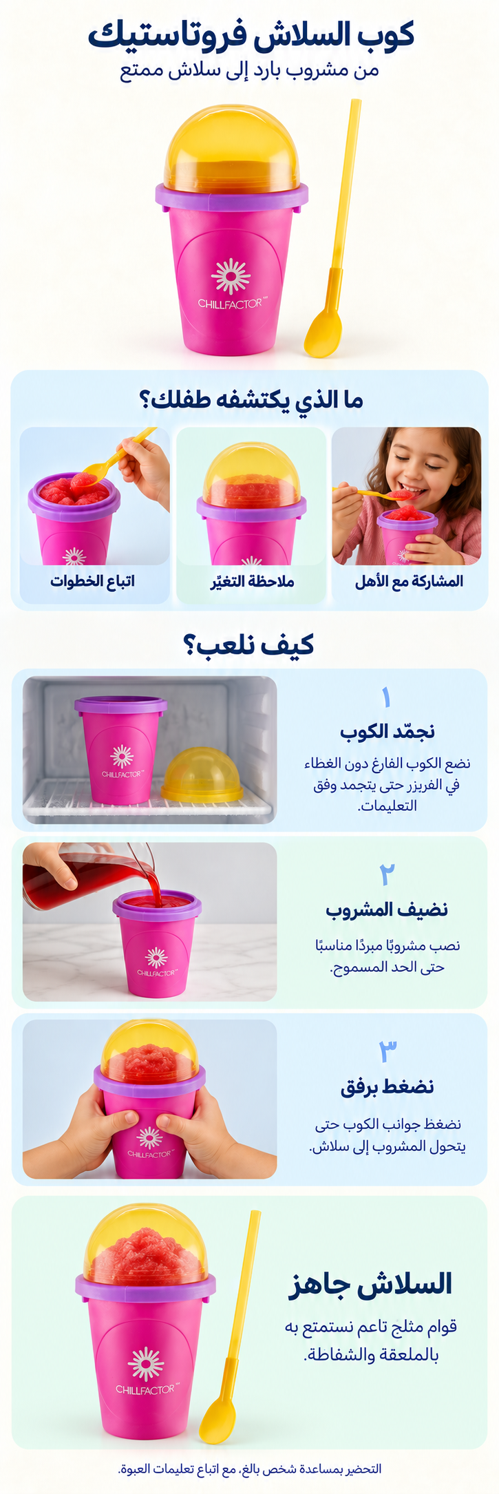 كوب السلاش Fruitastic: شرح مصوّر لطريقة اللعب والنتيجة