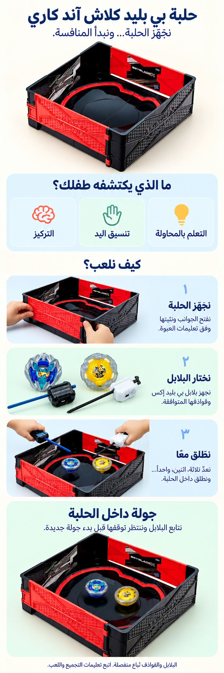 بي بليد X – ساحة Clash & Carry: شرح مصوّر لطريقة اللعب والنتيجة