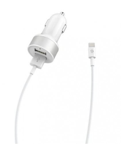 شاحن سيارة ايفون ذكي USB من ديفيا - أبيض