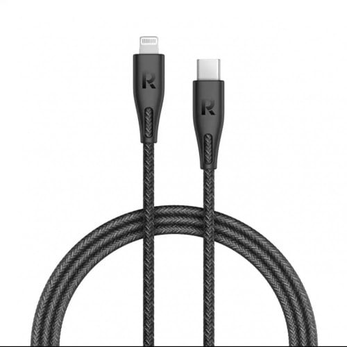 كيبل راف باور قماش Type-C إلى لايتنينق بطول 2 متر...