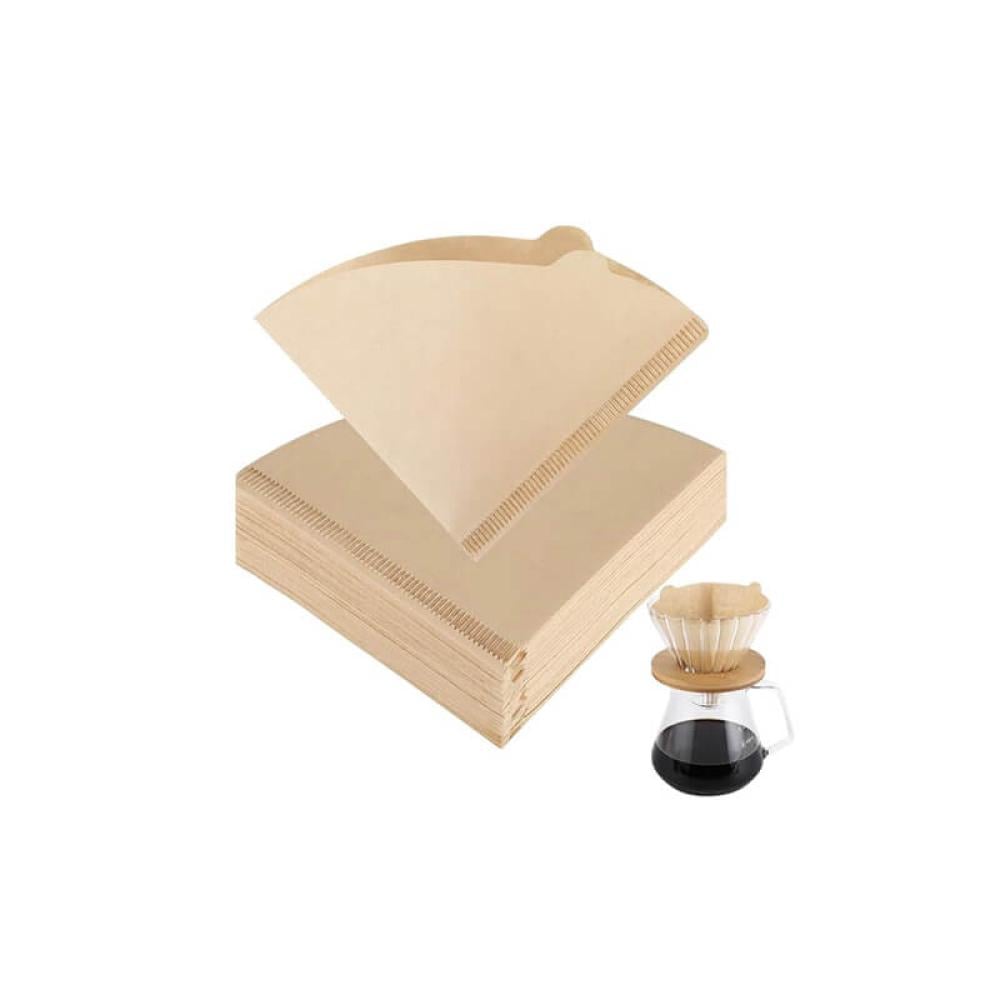 100 فلتر قهوة سكاي تاتش ورق V60 غير مبيض للاستعمال مرة واحدة لصب القهو