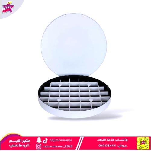 صينية بسبوسة مع قطاعة مدور ابيض  35 سم