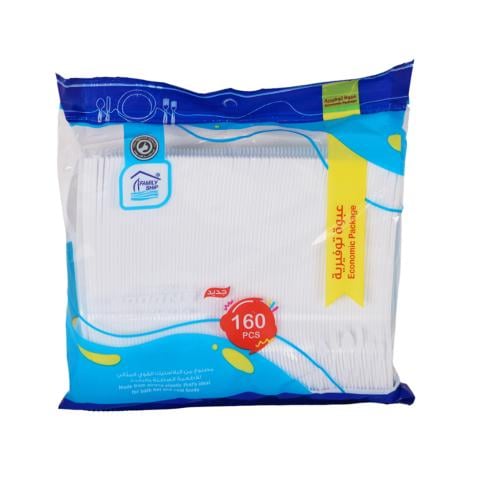 ملاعق بلاستيك 160حبة أبيض