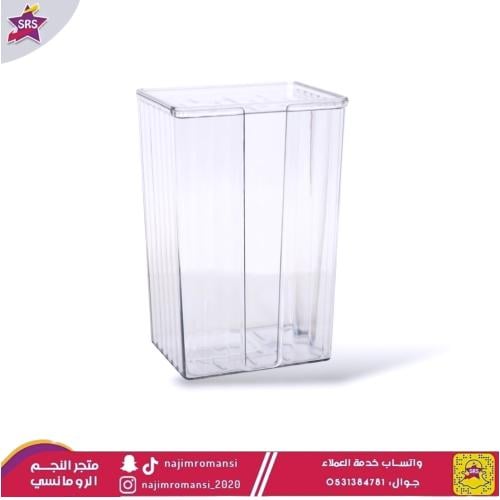 علبة مناديل اكرلك شفاف