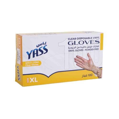 قفازات ياس بدون بودرة مقاس(XL)100حبة