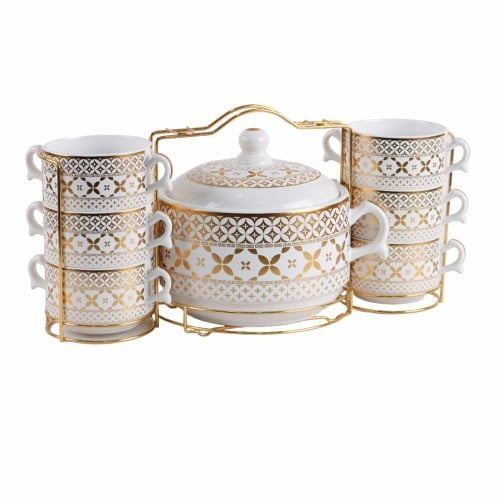 طقم شوربة راقي سيراميك 7 قطع