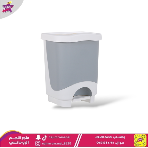 سلة مهملات دعاس بلاستيك 12لتر ابيض