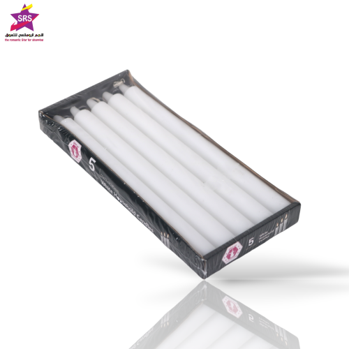 شمع طويل بكرت 5حبة