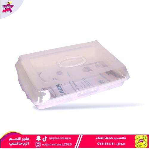 حافظة معجنات بغطاء مستطيل سكري