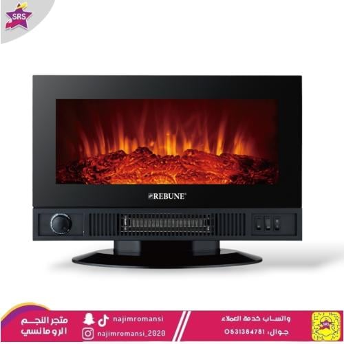 دفاية كهربائية ريبون بشاشة لهب مع ريموت - 1800 واط