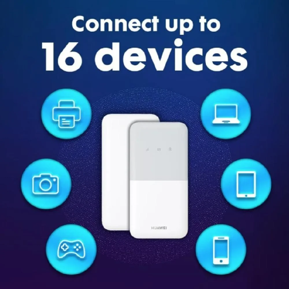 هواوي - WiFi Cute S LTE يدعم 16 مستخدم 195 ميجابايت في الثانية - ابيض