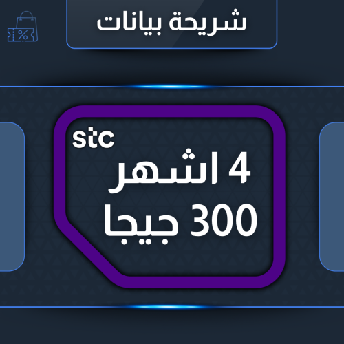 شريحة بيانات 300 جيجا لمدة 4 أشهر