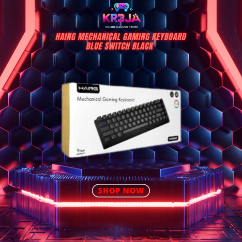 Haing Mechanical Gaming Keyboard blue switch black
