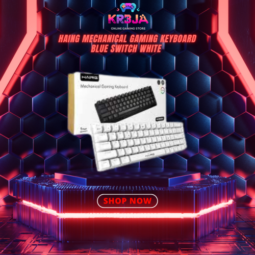 Haing Mechanical Gaming Keyboard blue switch white