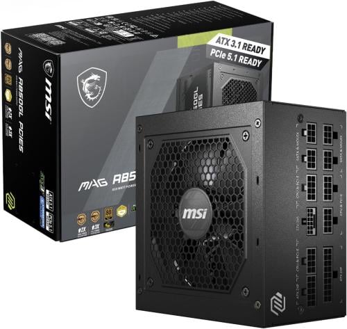 MSI MAG A850GL PCIE5 Power Supply Unit, 850W, 80 P...
