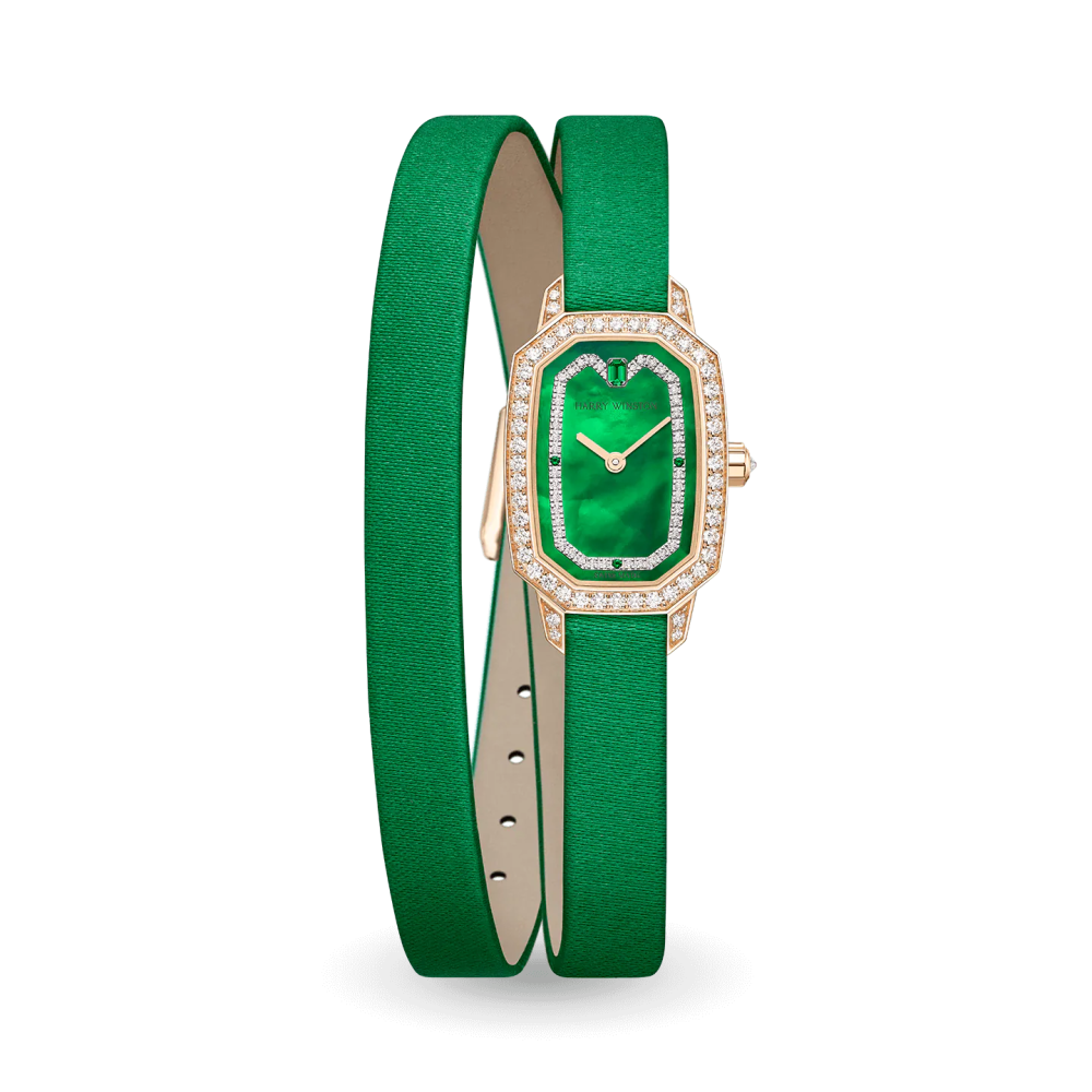 green satin with green mother-of-pearl