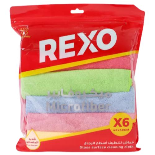 قماش مايكروفايبر لتنظيف الزجاج REXO 40*40
