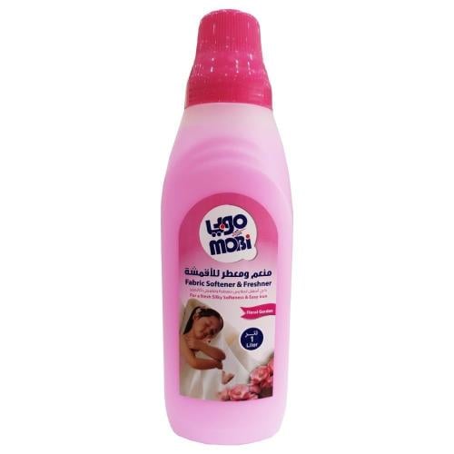 موبي منعم ومعطر ملابس وردي 1لتر