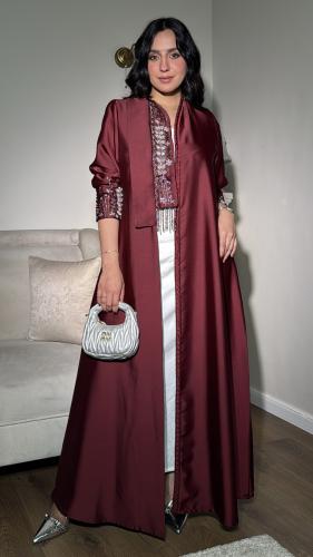 عباية ياقوت بورغندي