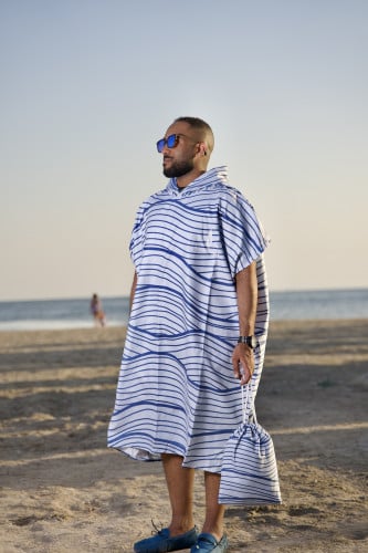 منشفة شاطئ مايكروفايبر سريعة الجفاف مموجة