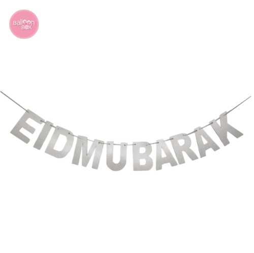 بانر عيد مبارك فضي | Eid Mubarak Sliver Banner