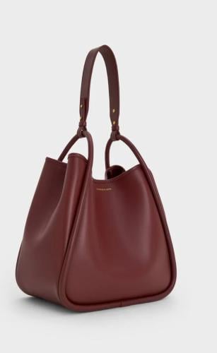 Lyla Tubular Slouchy Tote Bag - Mulberry Plum