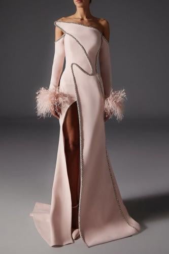 فستان وردي Evening dress