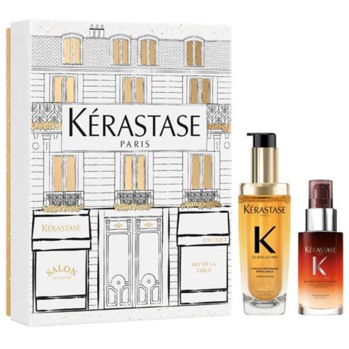 كيراستاس | ثنائي إلكسير ألتيم وسيروم نيوتريتيف الليلي Kerastase | Elixir Ultime & 8H Magic Hair Gift Set