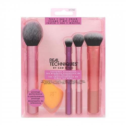 ريل تكنيك | مجموعة فرش أساسية وبيوتي بلندر Real Techniques | Everyday Essentials Brush Set