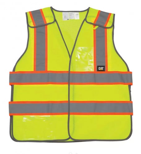 سترة يلق عمال CAT Work Vest