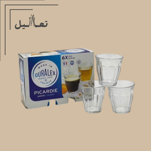 كاسات فرنسية مقاس 16 - 6 حبات