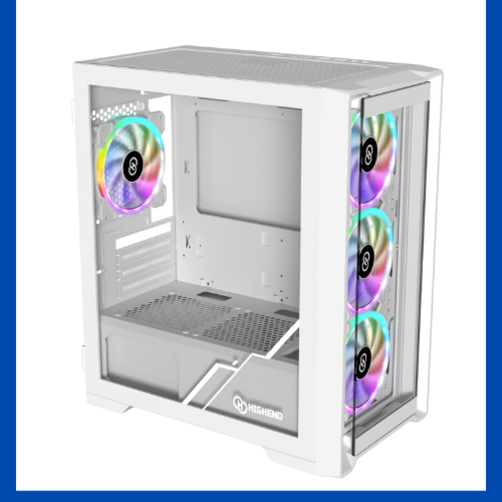كيس قيمنق Estie 4000D Highend Air – أبيض | Estie HIGHEND AIR DYNAMIC 4000D White Gaming Case