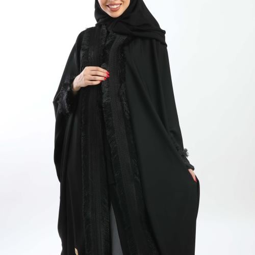 مشلح لون أسود قماش حرير بكلفة مميزة وراقية 5060