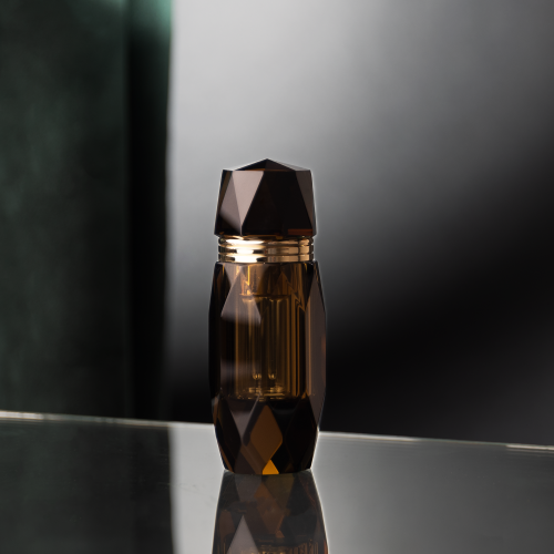 ربع تولة كرستال بوهيمي فاخر بني اللون