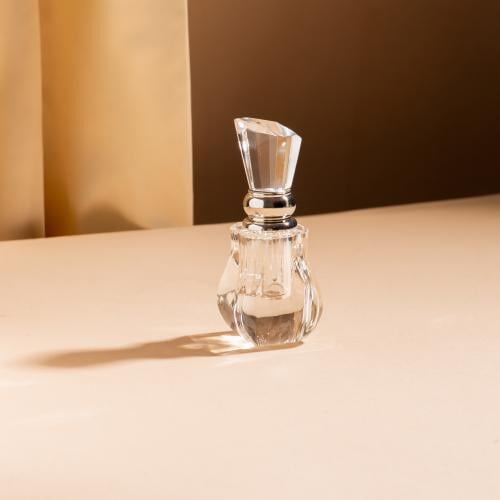 كرستال فاخر شفاف مطعم باللون الفضي ربع توله 3 مل