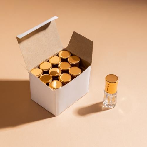 درزن ربع توله كرستال فاخر ميل زجاج - ذهبي