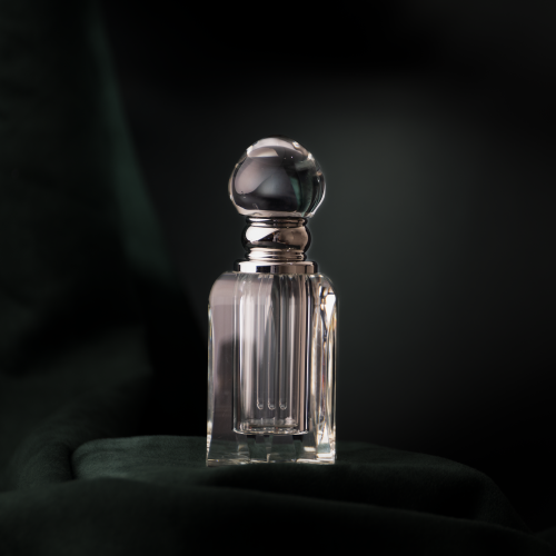 نصف تولة كرستال بوهيمي فاخر مطعّم باللون القضي 6 مل غرام