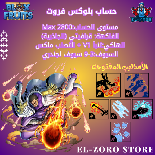 حساب بلوكس فروت قرافيتي