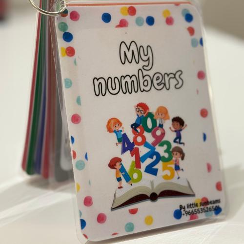 بطاقات الأرقام الانجليزية 1-10